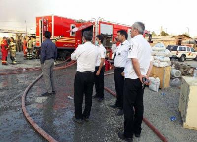 حریق دریک ساختمان در حال ساخت در ملاصدرا