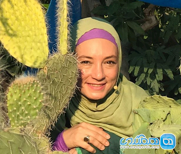 سحر ولدبیگی در جوار کاکتوس ها عکس سحر ولدبیگی در جوار کاکتوس ها