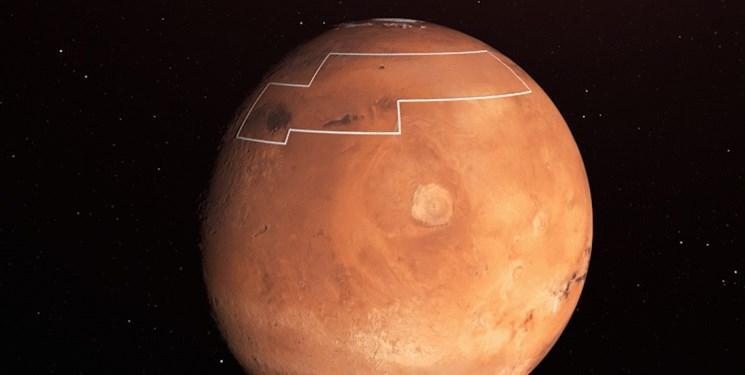 فیلم خیره کننده از یک دهانه یخ زده در مریخ
