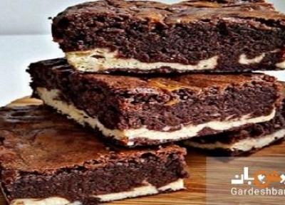 طرز تهیه پای براونی پنیری