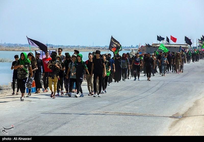 تصاویر اختصاصی خبرنگاران از راهپیمایی عراقی ها در اربعین حسینی(ع)