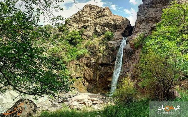 آبشار سرخوئیه در روستای بندر هنزای کرمان، عکس