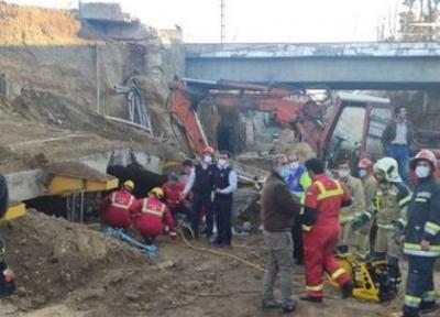 مرگ راننده لودر در شهرقدس بر اثر ریزش دیوار