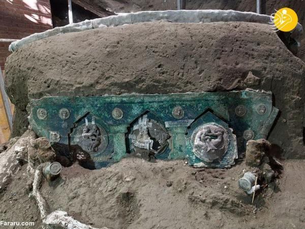 (تصاویر) کشف کالسکه متعلق به رم باستان در پمپئی
